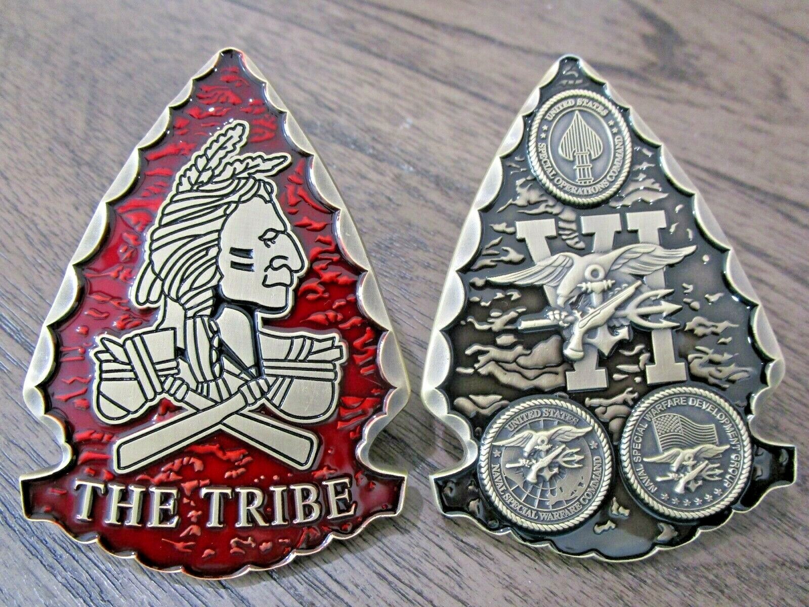 Navy Seal Team Six The Tribe Red Squadron SEALS DEVGRU SOCOM Challenge Coin 