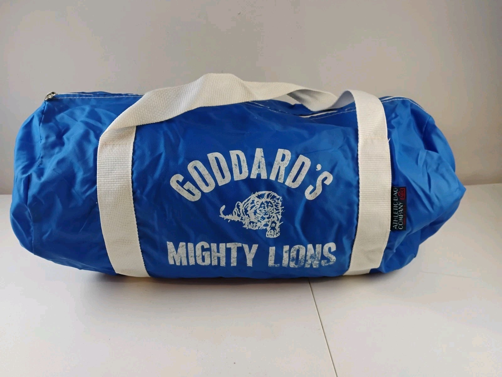 Vintage 1970's Goddard High School Kansas Zippered Gym Duffle Book Bag Lions