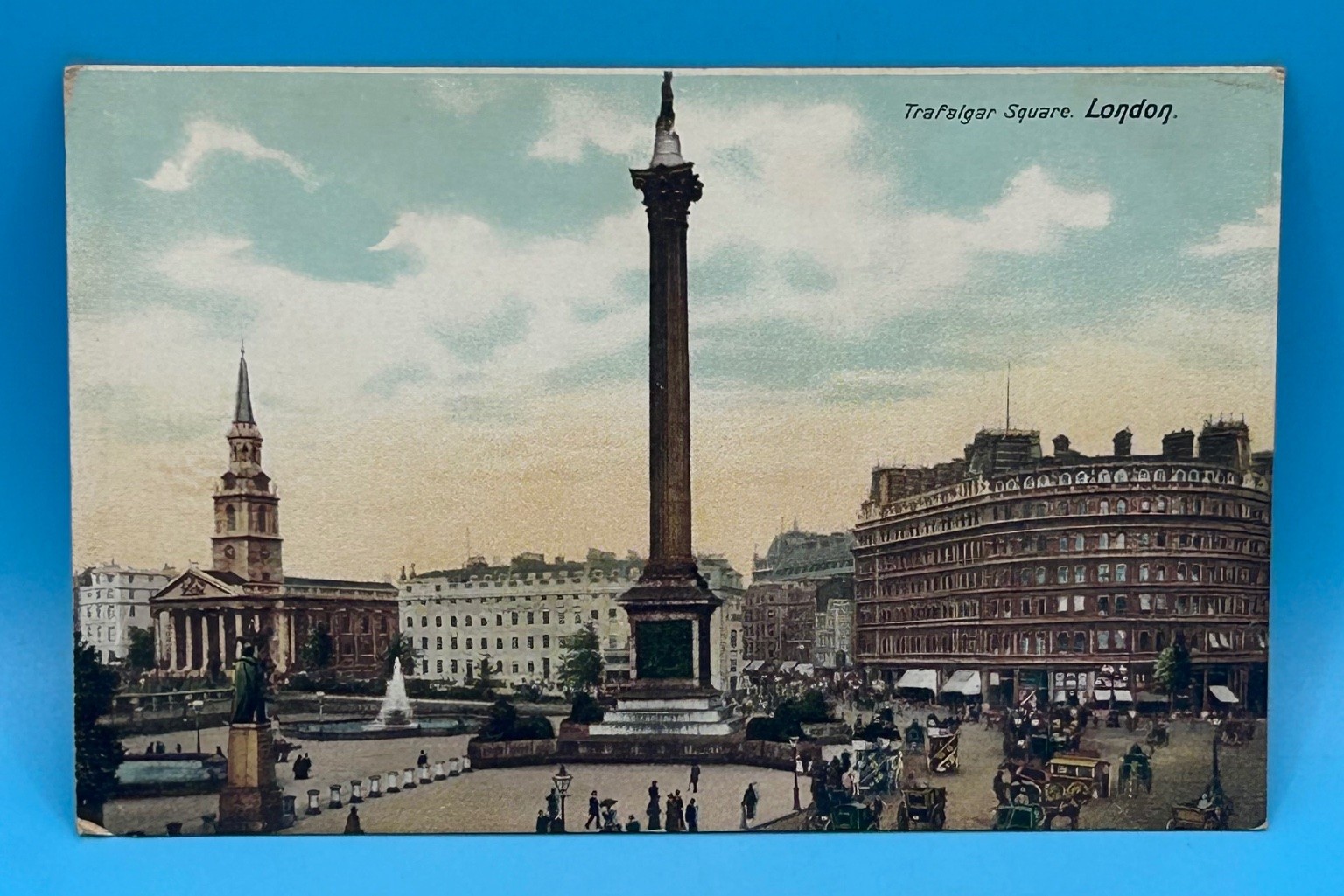 Vintage Trafalgar Square London Nelson\'s Column Edwardian Postcard Vintage Trafalgar Square London Nelson\'s Column Edwardian Postcard