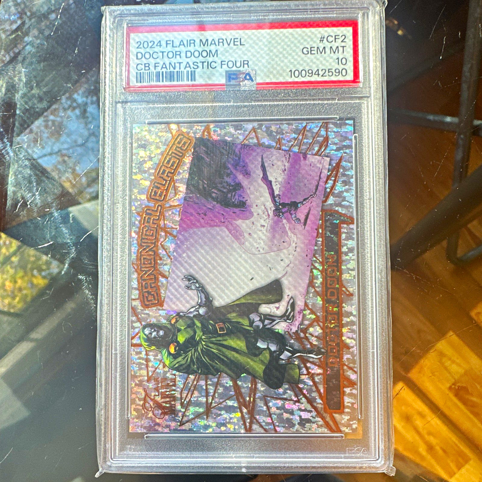 2024 Flair Marvel | Doctor Doom CF2 Canonical Blasts Insert | PSA 10 GEM MT POP3
