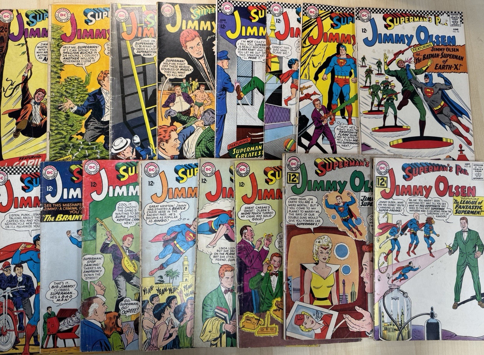 Big Lot 16x Superman\'s Pal Jimmy Olsen, All 12¢ Silver Age, #63 64 73 75 79 88++ Big Lot 16x Superman\'s Pal Jimmy Olsen, All 12¢ Silver Age, #63 64 73 75 79 88++