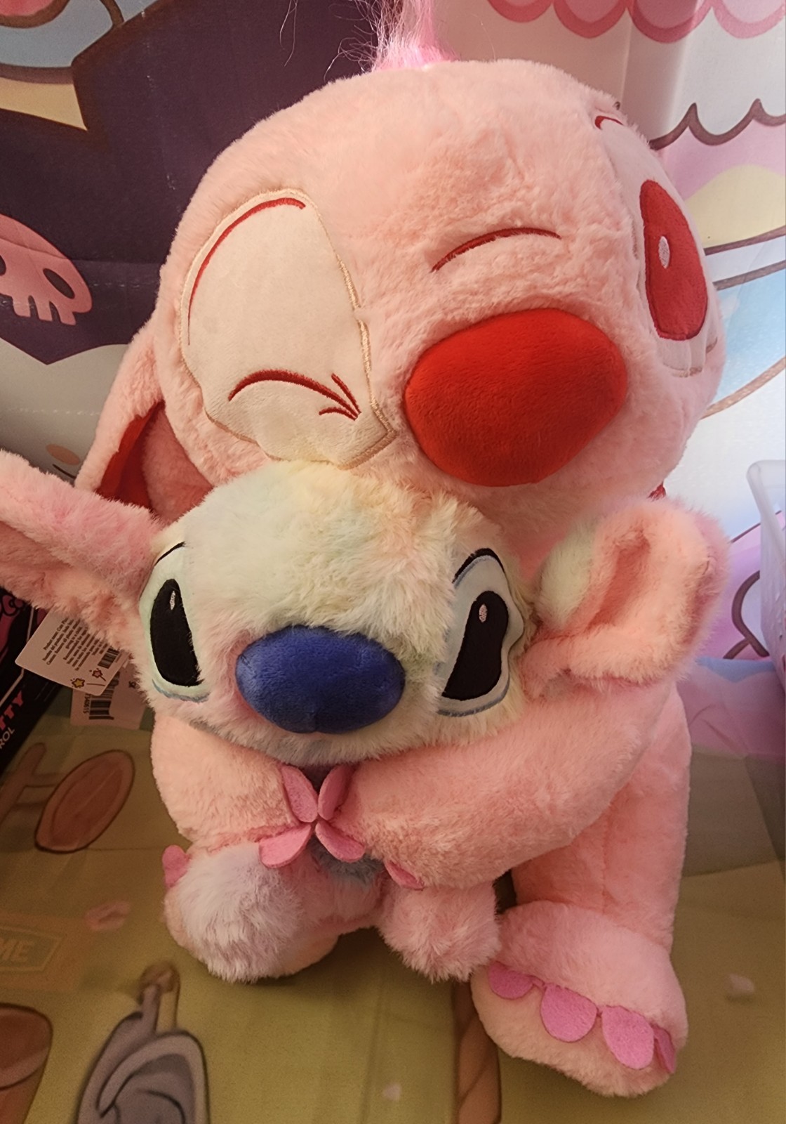 New 17 In Huge Stitch Angel Plush Doll Hugging 8 In Plush Hidden Blanket Gift New 17 In Huge Stitch Angel Plush Doll Hugging 8 In Plush Hidden Blanket Gift