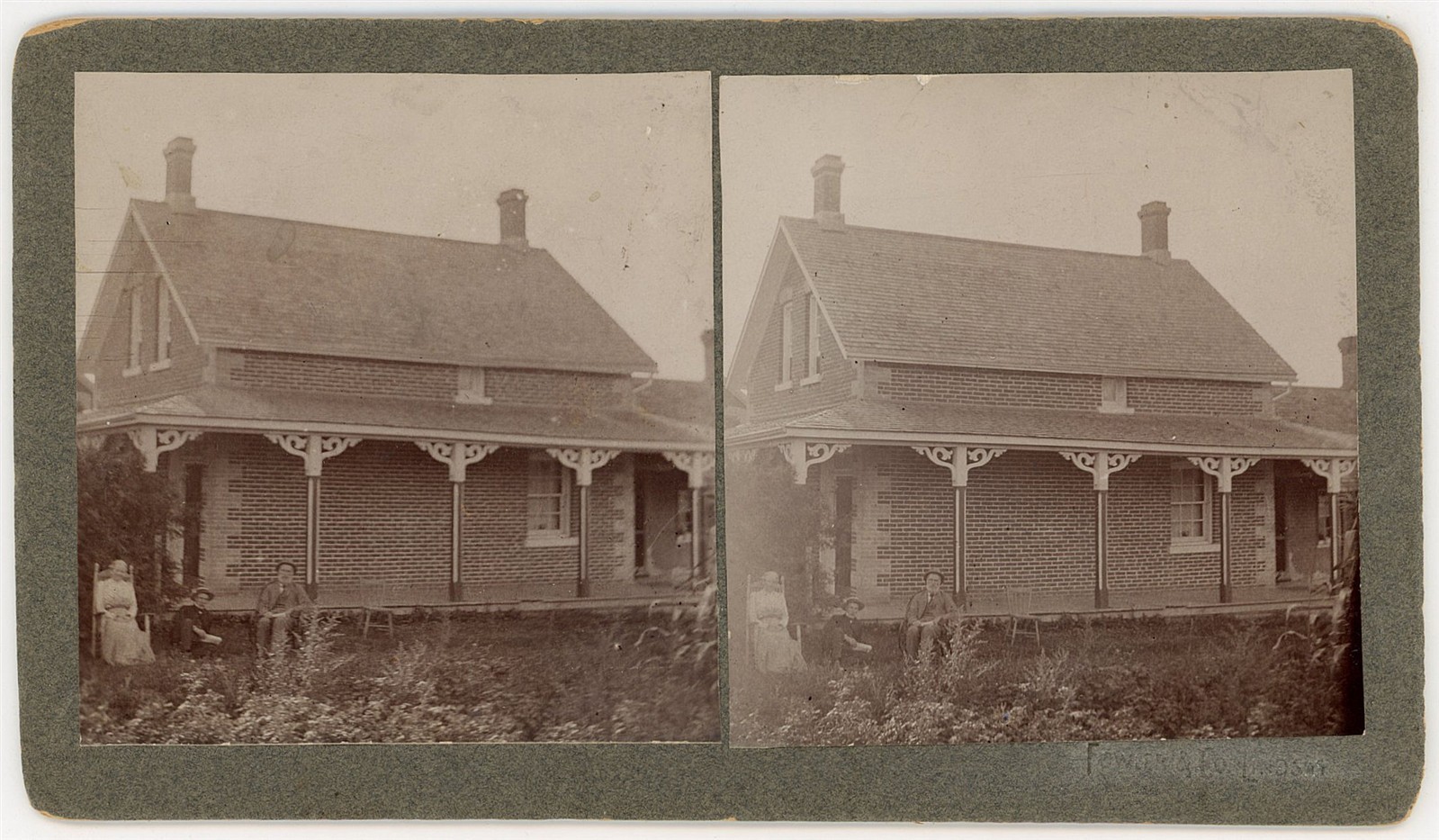 CANADA STEREOVIEW - Ontario - Lindsay Home - Fowler & Co 1890s RARE