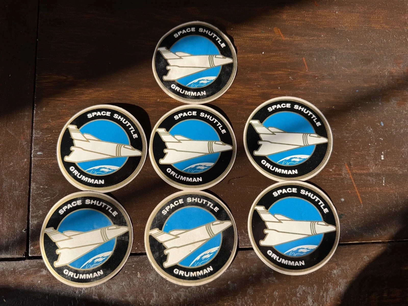 Vintage Grumman Space Shuttle NASA Aerospace Decal Sticker Lot of 7