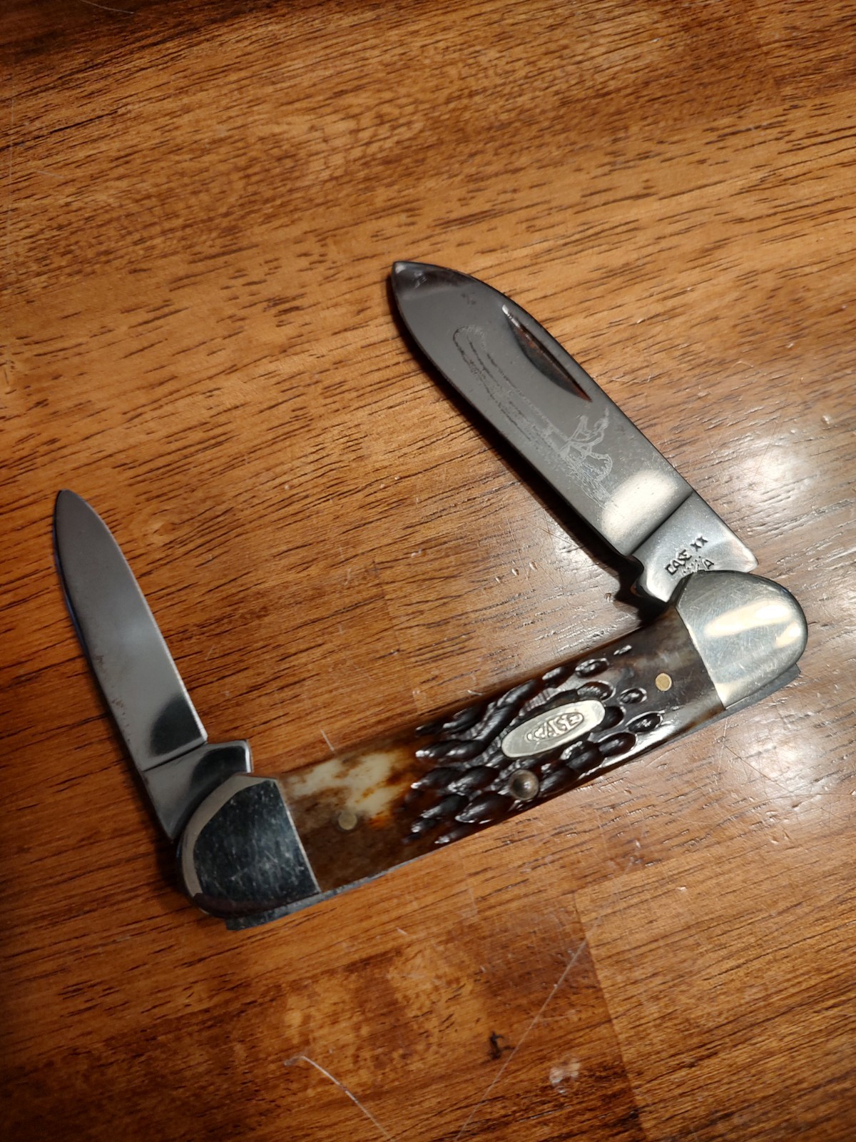 Vintage Case XX Canoe 62131 Etched 2 Blade pocket knife 1980-1989 Nice Vintage Case XX Canoe 62131 Etched 2 Blade pocket knife 1980-1989 Nice