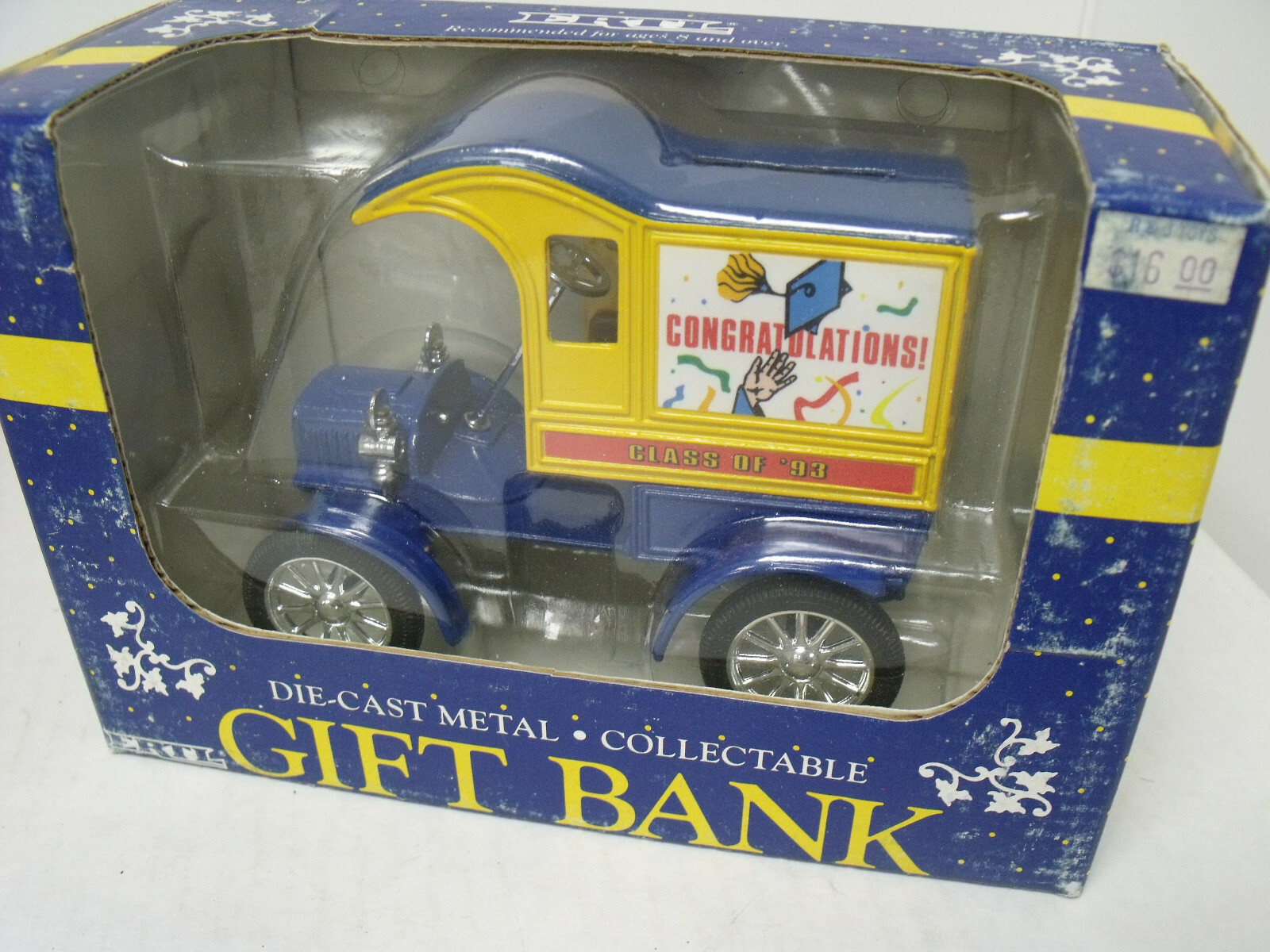 ERTL1:25 REPLICA FORD,1905 FIRST DELIVERY CAR, BANK, CLASS OF \'93,EXC COND,W/BOX