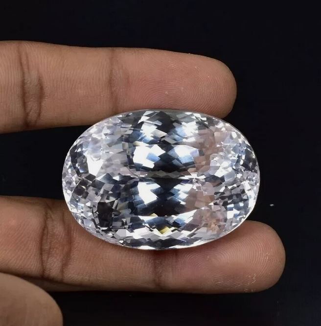 Massive 100 Ct+ White Sapphire | Natural Sri Lanka Oval Cut Gemstone | GGI Certi