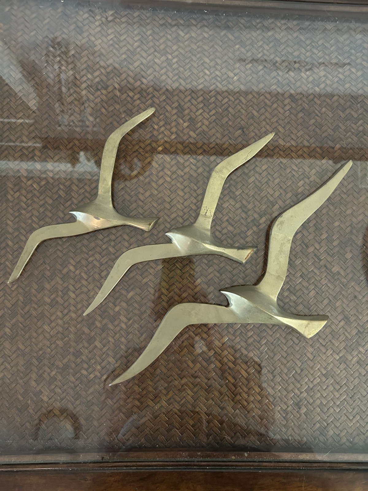 Set of 3 Vintage Solid Brass Flying Seagull Wall Sculptures Mid Century Modern Set of 3 Vintage Solid Brass Flying Seagull Wall Sculptures Mid Century Modern