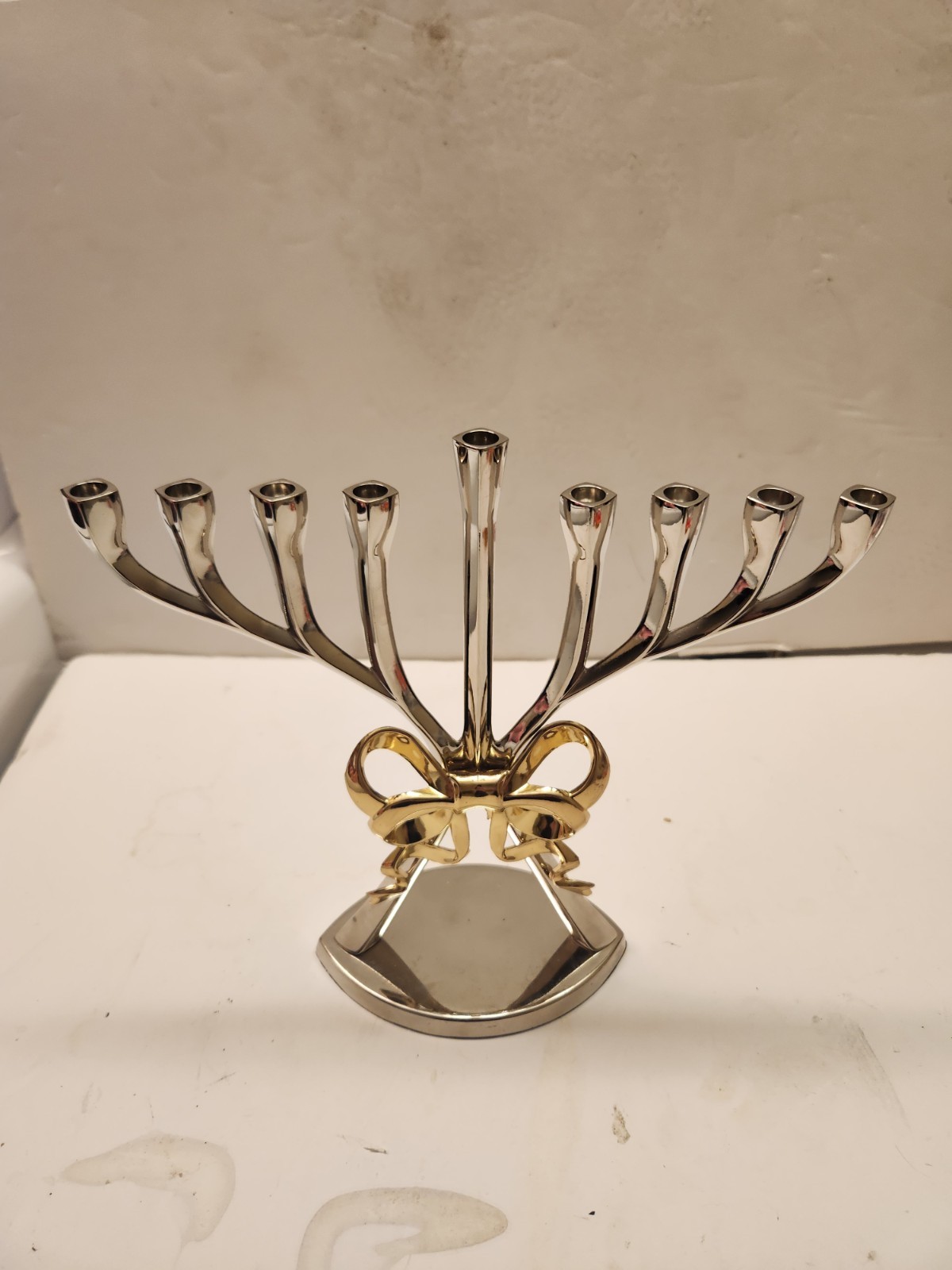 Vintage Menorah Hanukkah Jewish 9 Candle Holder 