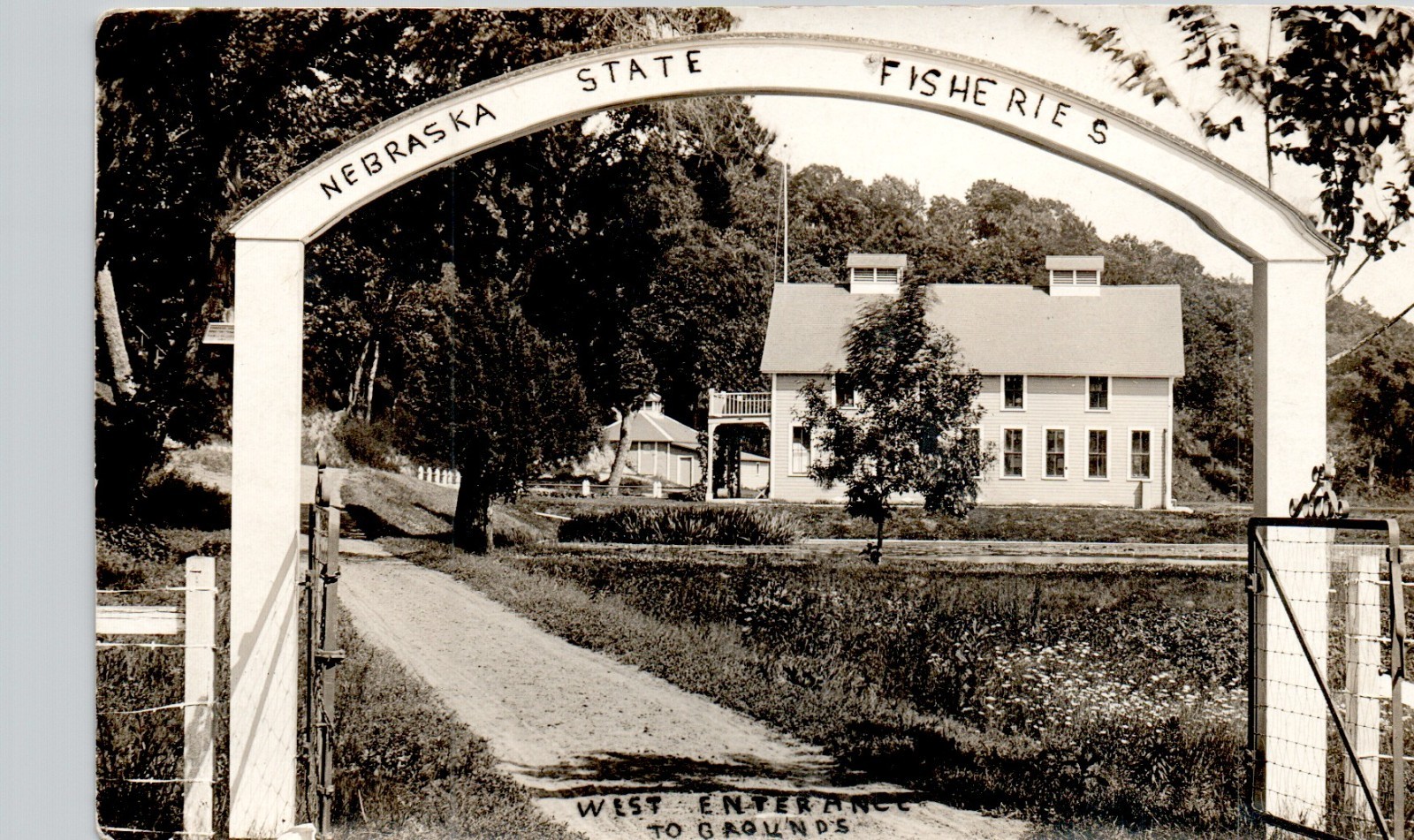 NEBRASKA STATE FISHERIES c1910 POSTCARD real photo rppc ne historic location