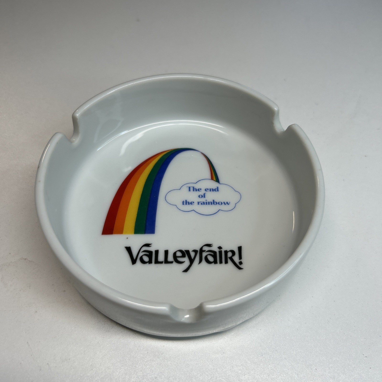 Vintage Valleyfair Rainbow Advertising Ashtray Excellent Condition