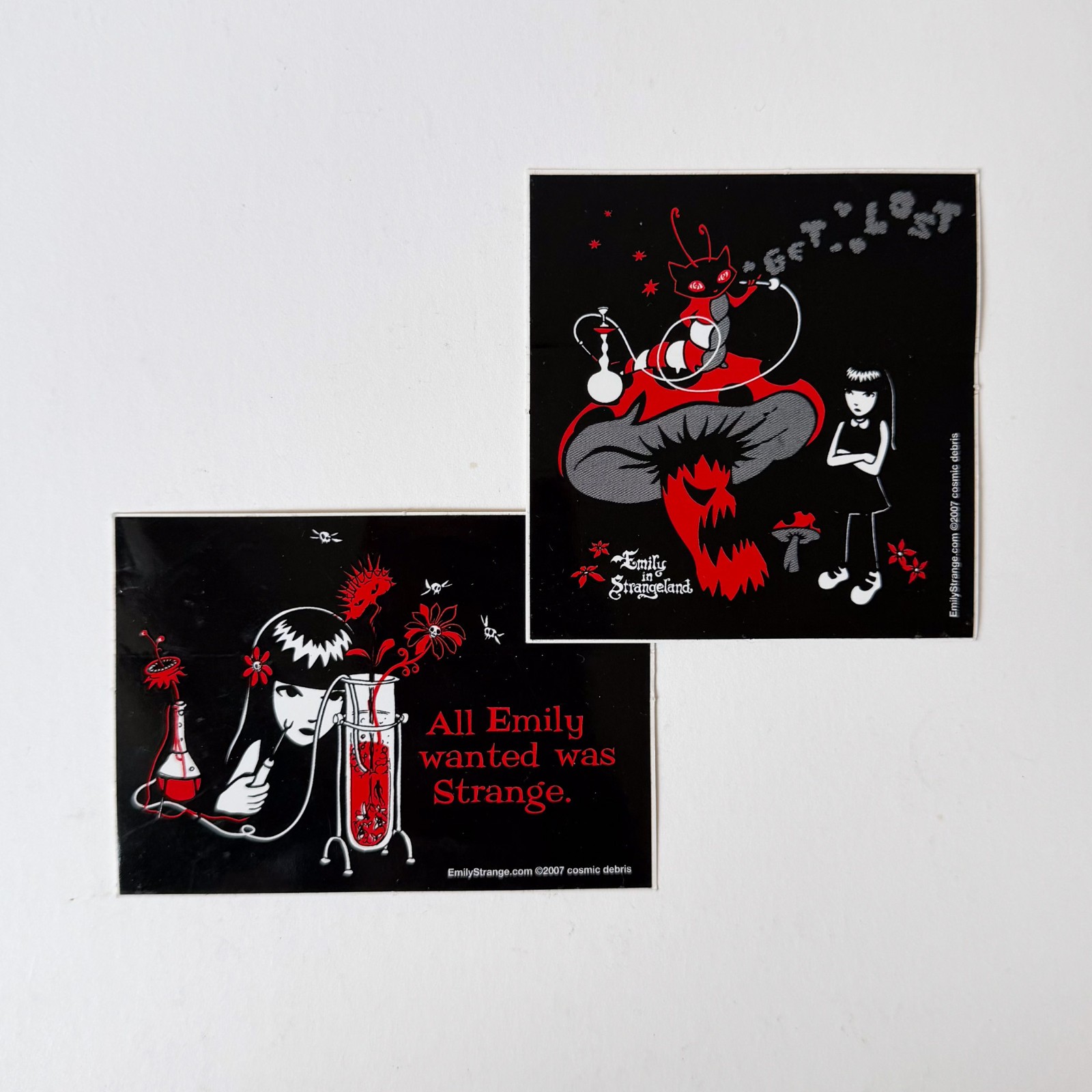 Vintage Emily the Strange Stickers Bumper Sticker Bundle of 2