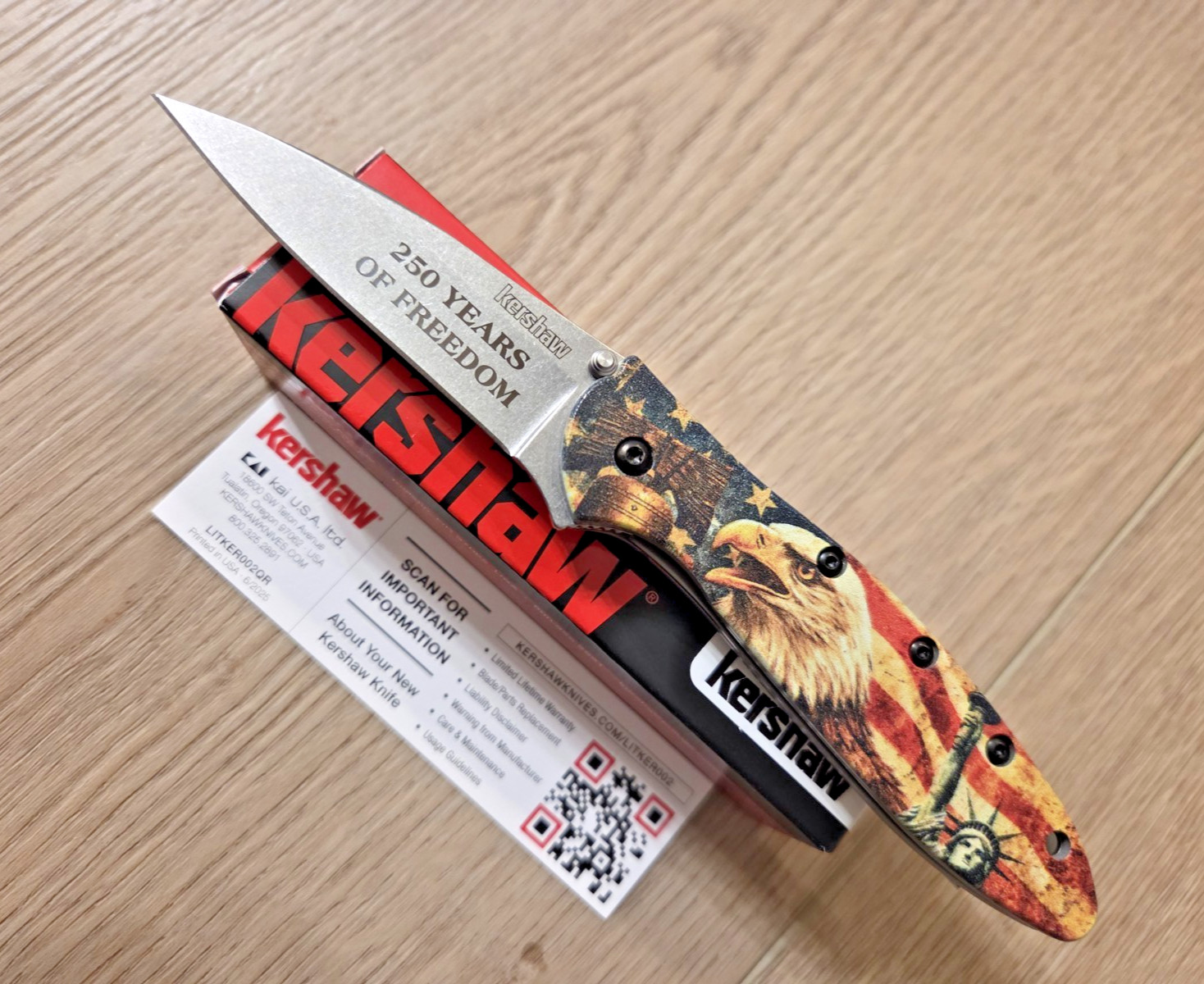 KERSHAW Leek 1660USA250 Limited Edition knife 4th of July - 250 YEARS OF FREEDOM