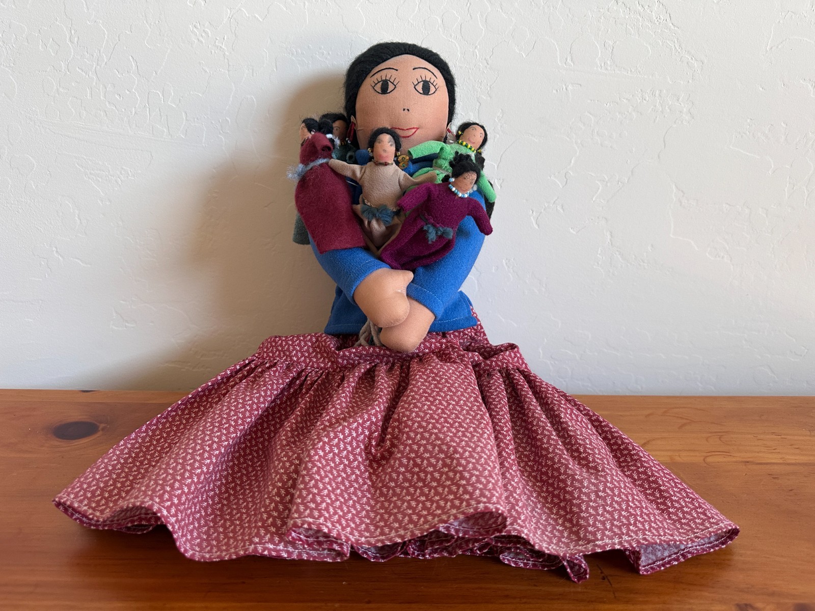 Vintage Navajo Storyteller Cloth Doll by Rose Carrillo 1991 Native American Vintage Navajo Storyteller Cloth Doll by Rose Carrillo 1991 Native American