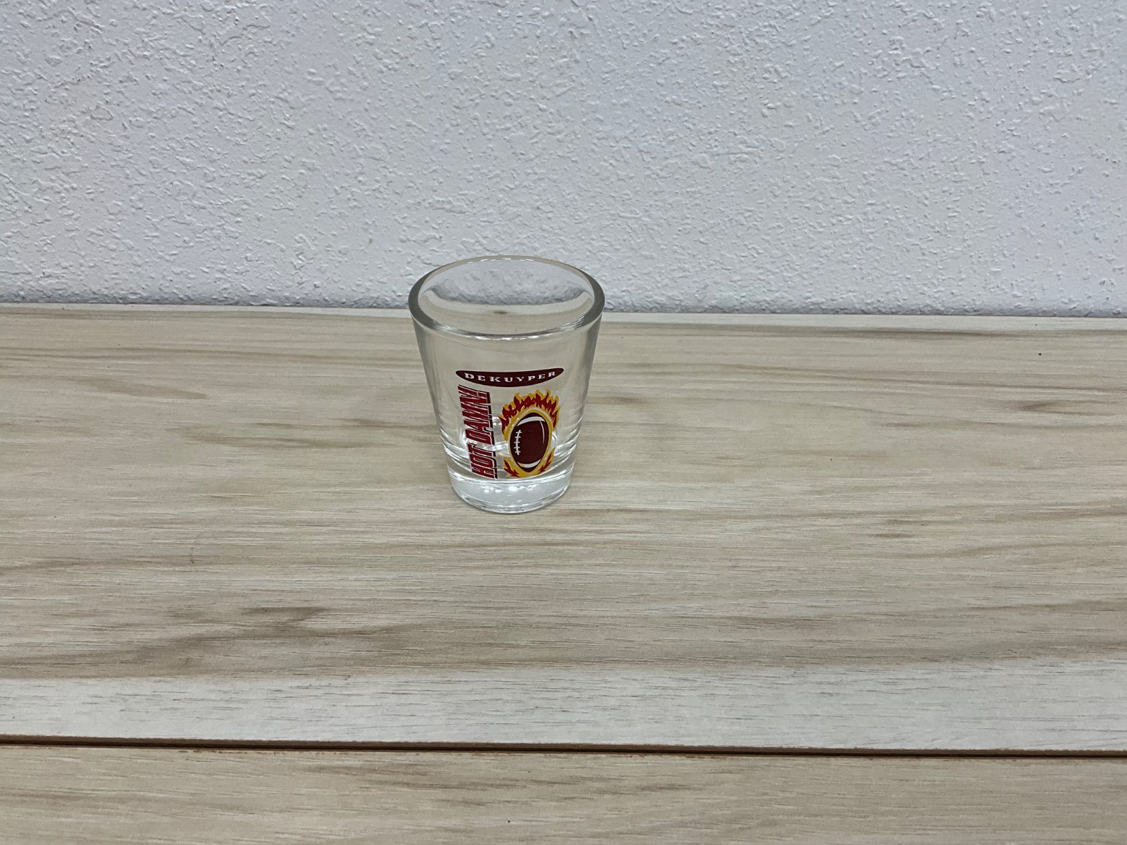 Dekuyper Hot Damn Shot Glass Clear Collectible Barware Football Drinkware Dekuyper Hot Damn Shot Glass Clear Collectible Barware Football Drinkware
