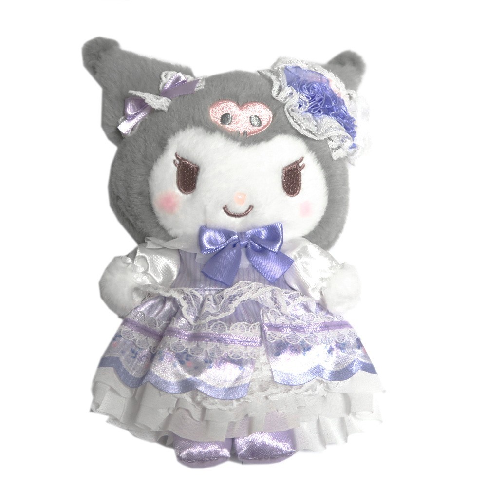 Sanrio Kuromi Mascot Bag Charm Fairytale Marchen Party Plush Keychain Dress