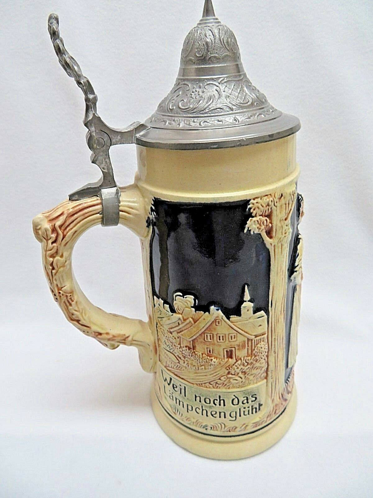 Vintage German Beer Stein w/ Lid - Stamped