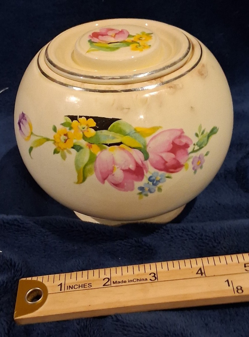 READ DESC Vtg Homer Laughlin Kitchen Kraft OvenServe Covered Sugar Bowl Jam Jar