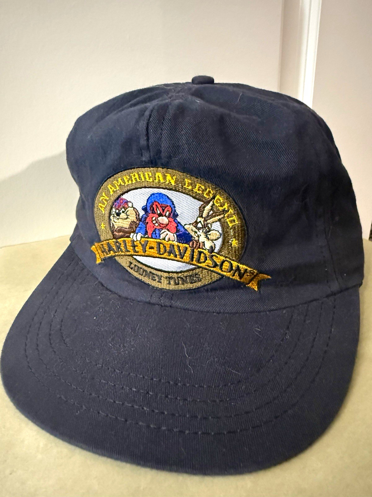 Vintage 1991 Harley Davidson Looney Tunes Hat Bugs Taz Yosemite Sam NWT USA