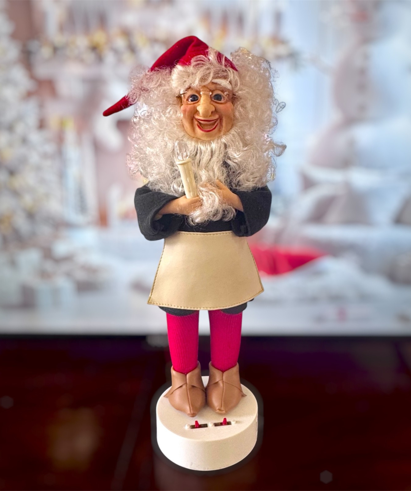 Vintage 1990s Holiday Time Telco MOTIONettes Musical Illuminated Elf WORKS