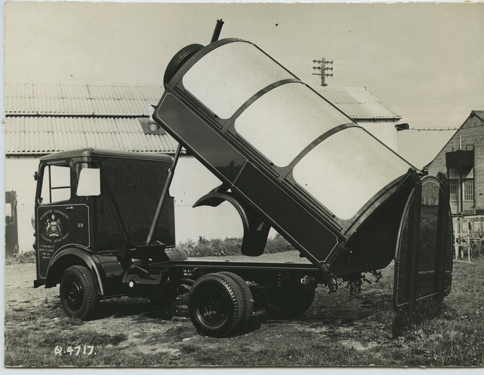 Manchester Corporation Cleansing Department Refuse Lorry JND 216 c1950s Photo
