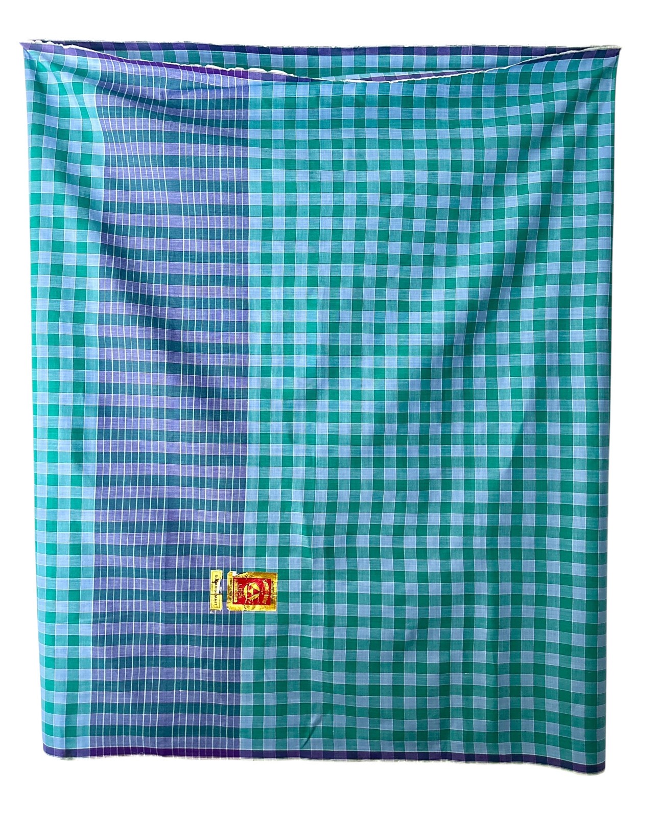 1980s Indonesian Cap Lopi Taltex Plaid Sarong Original Labels Diplomat’s Estate
