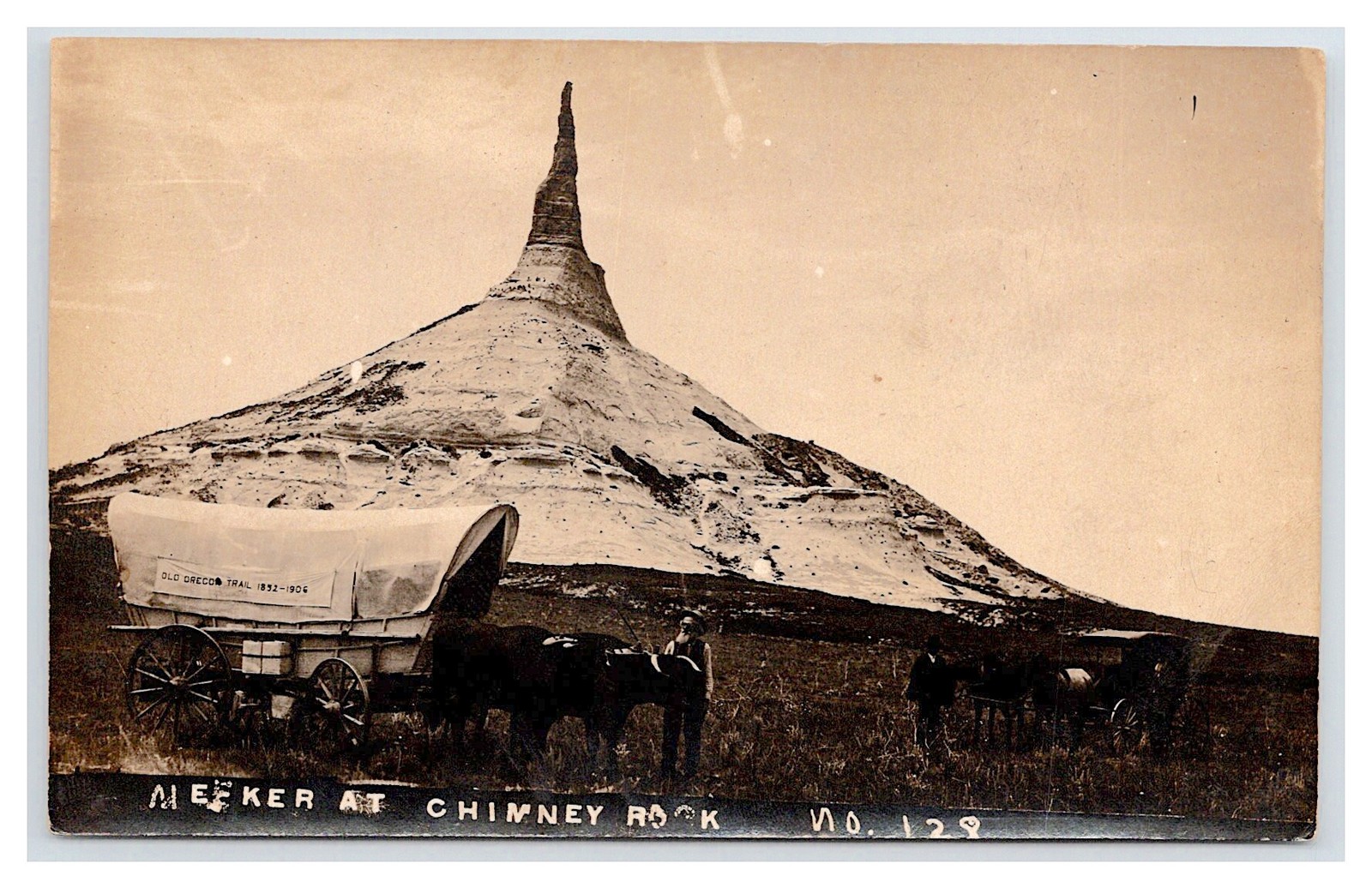 EZRA MEEKER ORIGINAL real photo postcard rppc CHIMNEY ROCK, SCOTTSBLUFF NE EZRA MEEKER ORIGINAL real photo postcard rppc CHIMNEY ROCK, SCOTTSBLUFF NE