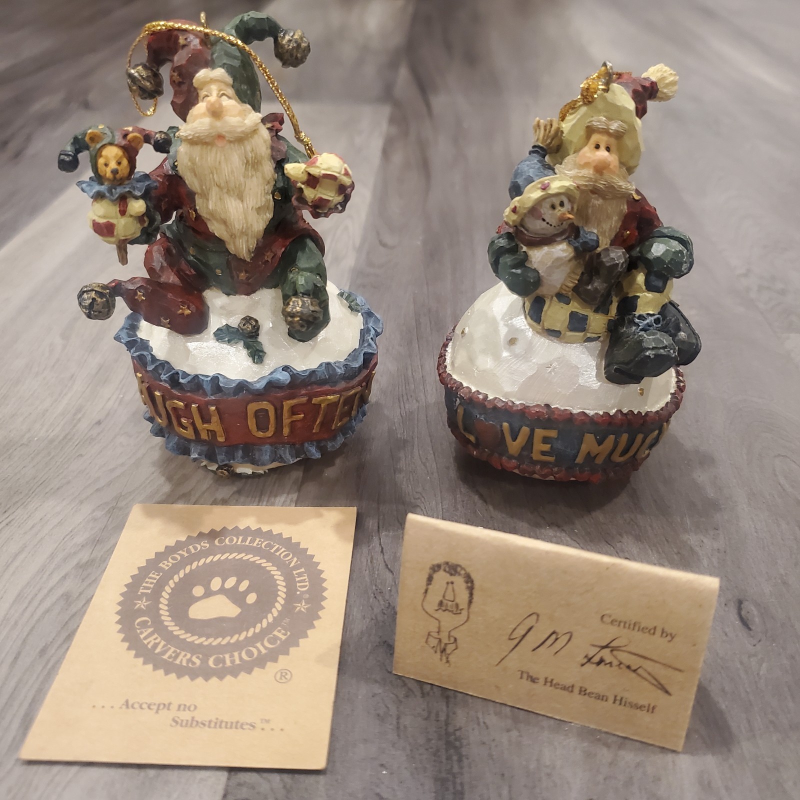 Boyd\'s Bears&Friend Holiday Ornaments Lot Of 2 Love Much Laugh Often Boyd\'s Bears&Friend Holiday Ornaments Lot Of 2 Love Much Laugh Often