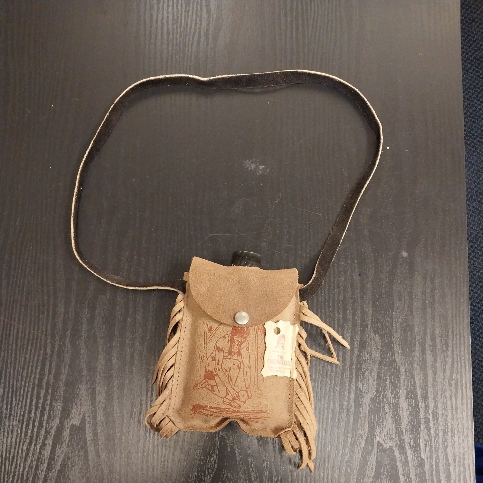 Vintage Canteen Water Pouch The Cherokee NC Qualla Reservation N.C. Vintage Canteen Water Pouch The Cherokee NC Qualla Reservation N.C.