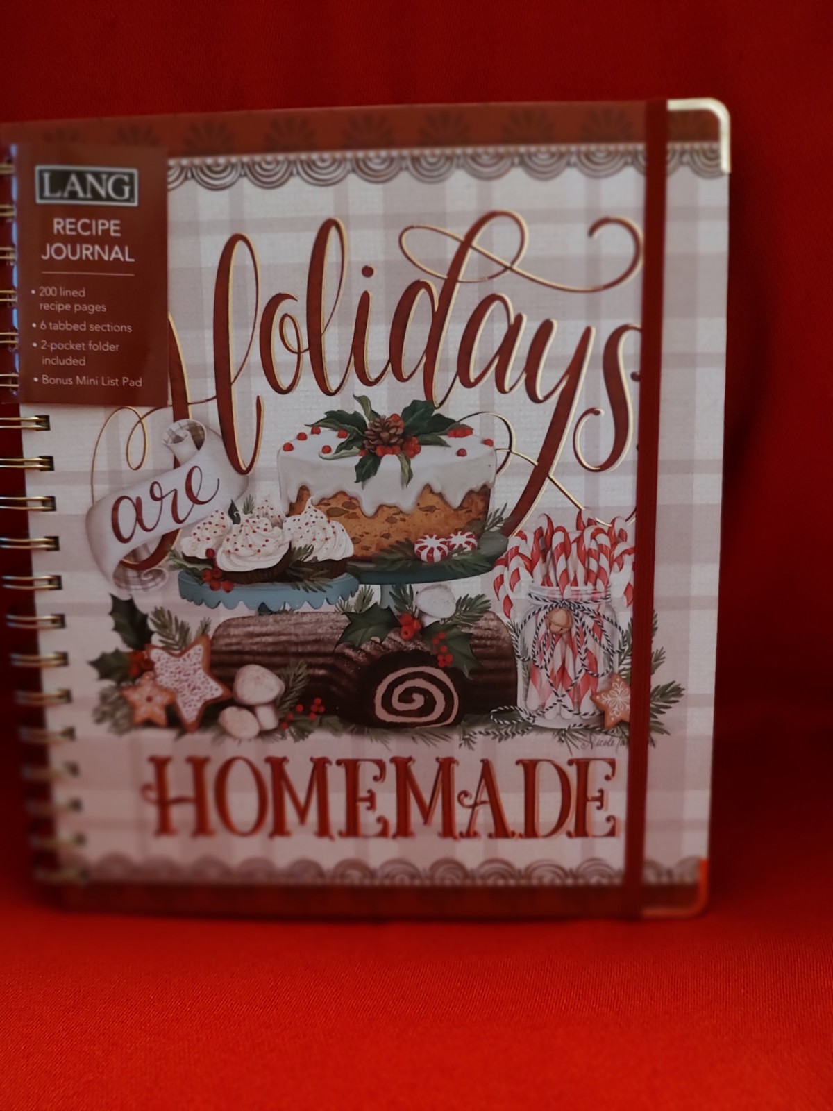 Lang ~ Holidays Are Homemade Recipe Journal/Lined Pgs/Section Tabs/List Pad NEW Lang ~ Holidays Are Homemade Recipe Journal/Lined Pgs/Section Tabs/List Pad NEW