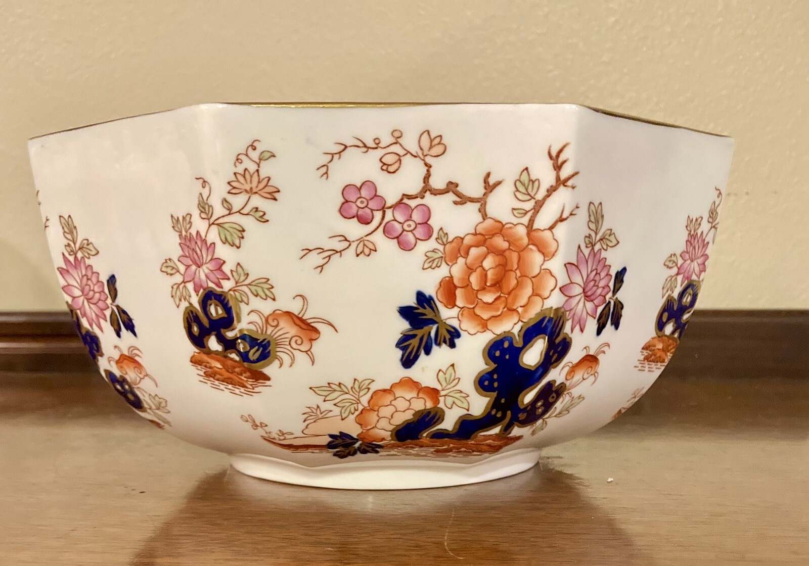 1880s Antique Wedgwood Octagonal Serving Bowl ~ Fine Bone China - England - RARE