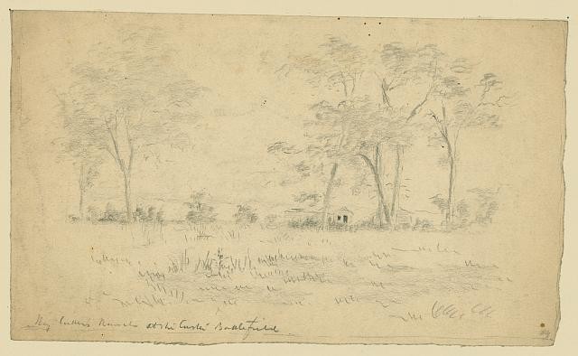 Little Bighorn Montana 1880s Major Cutters Ranch Custer Battlefield Drawing