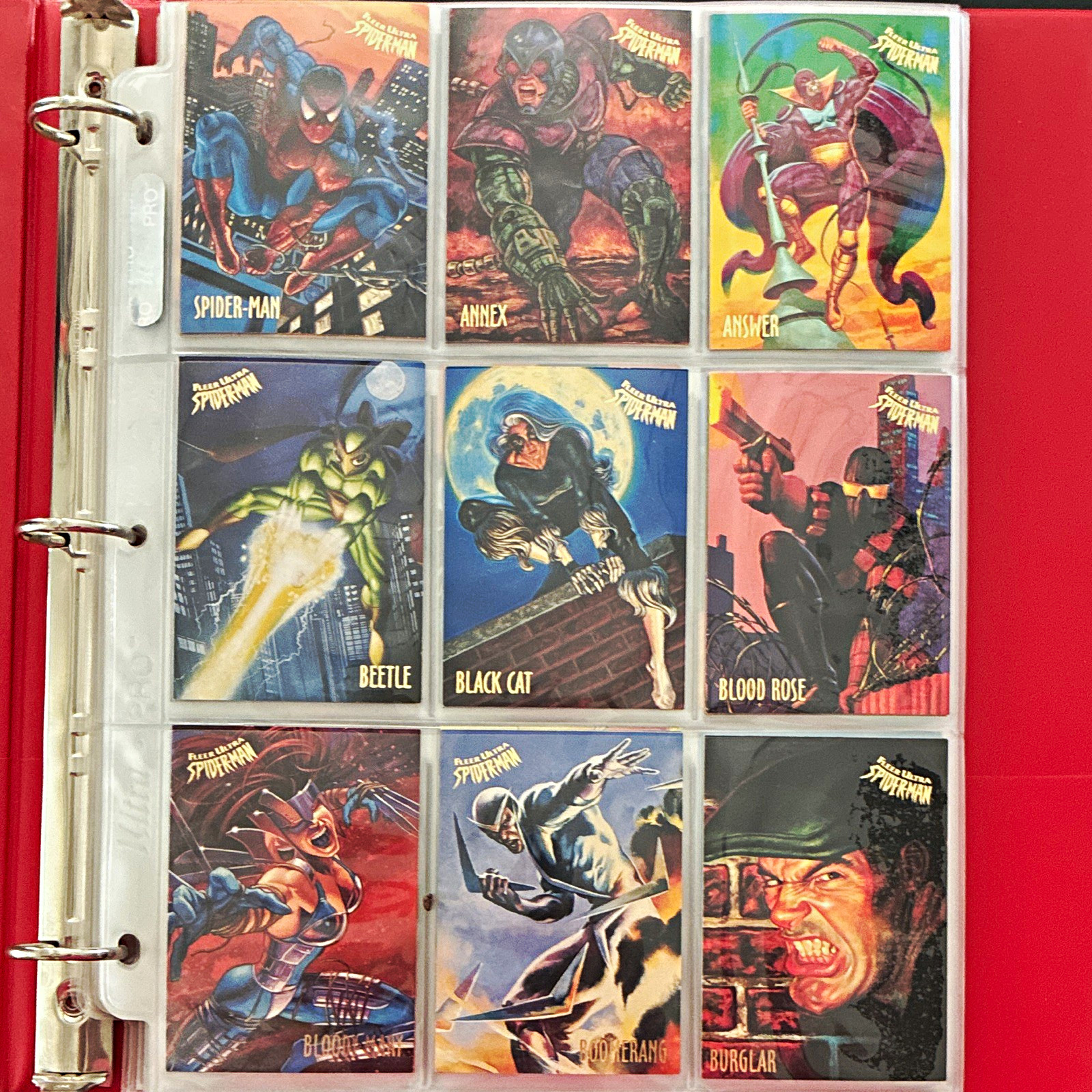 1995 Fleer Ultra Spider-Man 150-CARD LOT W/CHECKLIST