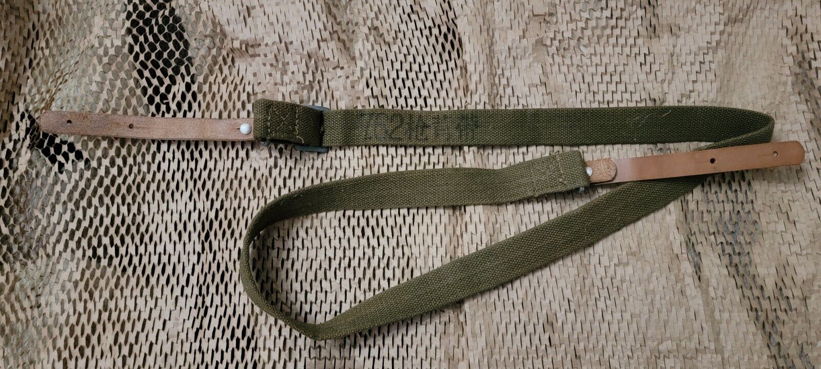 Genuine Chinese SKS Type 56 81 Rifle Sling with Leather Strap with stamp