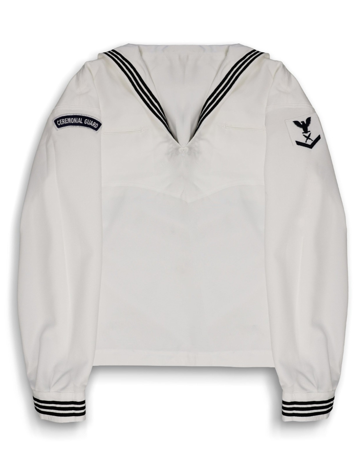 44L - US Navy Men's White Jumper USN Sailor Shirt Ceremonial