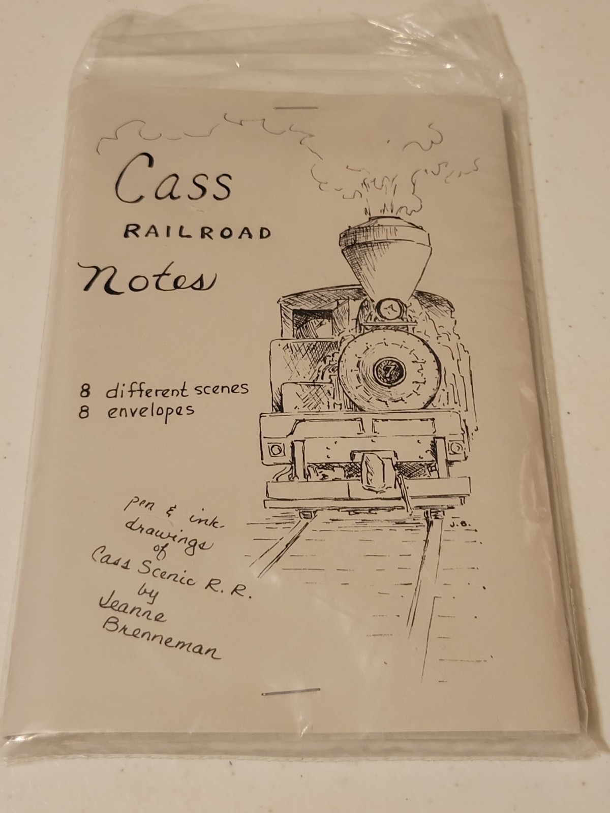 Cass WV Scenic Railroad West Virginia 8 Diff Note cards Brennemam souvenir Art