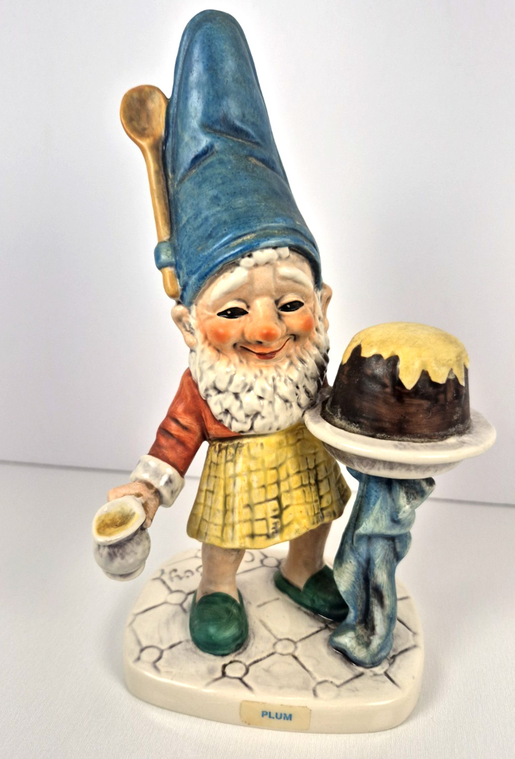 Vintage Goebel Co-Boy Gnome Figurine Well 506 Plum Pastry Chef West Germany 1970 Vintage Goebel Co-Boy Gnome Figurine Well 506 Plum Pastry Chef West Germany 1970