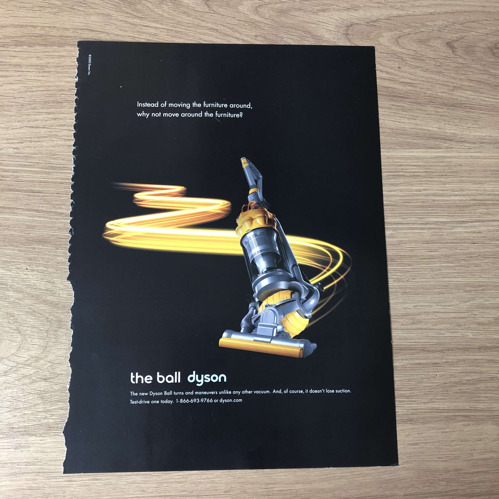 FASH03 MAGAZINE ADVERT 12X9 THE NEW DYSON BALL VACUUM