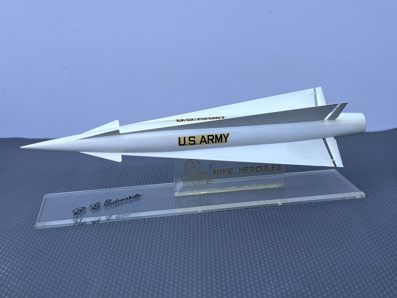 Rare Vintage Douglas Bell Laboratories Nike Hercules Missile Employee Desk Model Rare Vintage Douglas Bell Laboratories Nike Hercules Missile Employee Desk Model