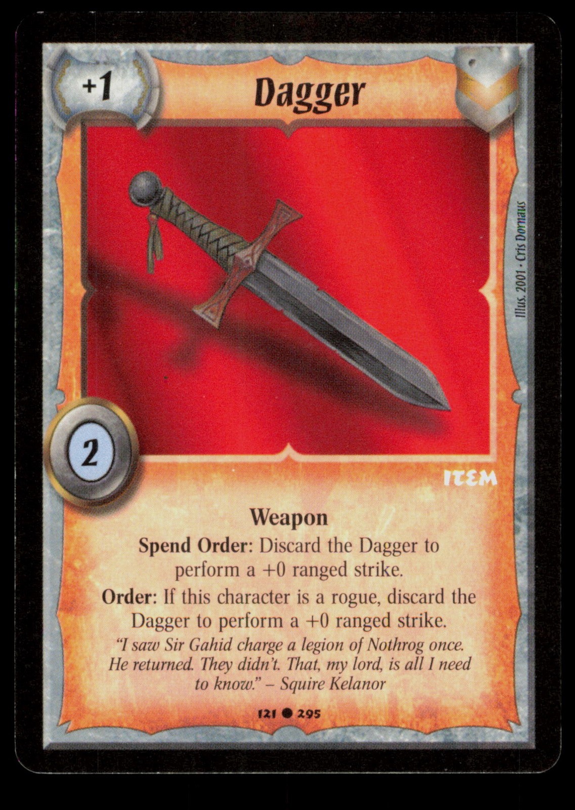 Dagger 121 Warlord Saga Of The Storm Trading Card TCG Dagger 121 Warlord Saga Of The Storm Trading Card TCG