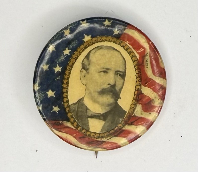1904 Alton Parker Presidential Campaign Pinback Button Pin 1.25” American Flag