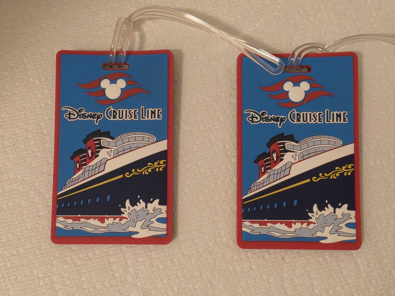 Disney Cruise Line Luggage Tags SET OF 2 NEW