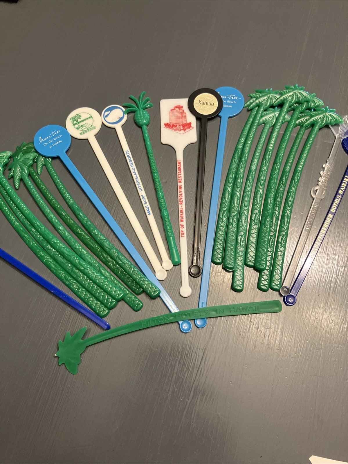 Swizzle Sticks Hawaii 22+ Waikiki Hilton Maui Honolulu S4-E