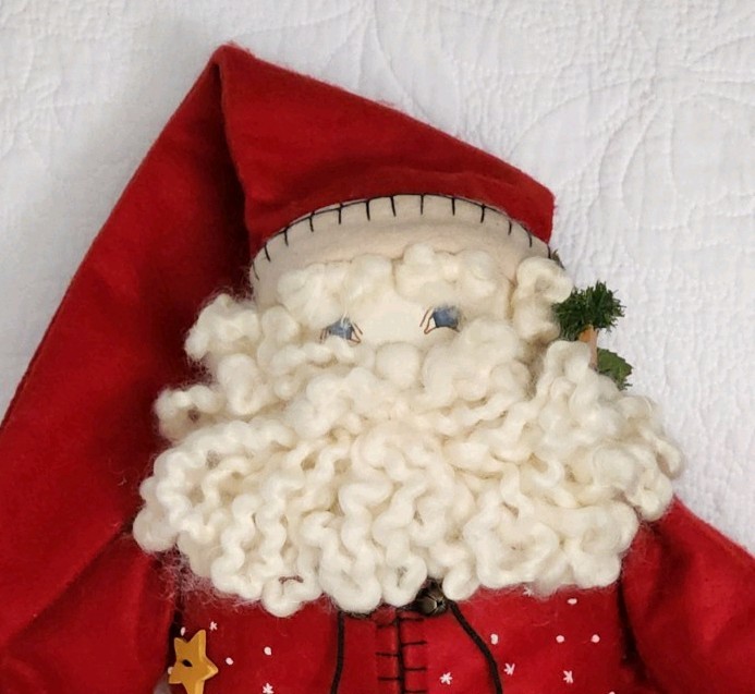 Charming Large Handcrafted Sitting Santa Doll 1990s VG Vintage Pre-Owned Cond Charming Large Handcrafted Sitting Santa Doll 1990s VG Vintage Pre-Owned Cond
