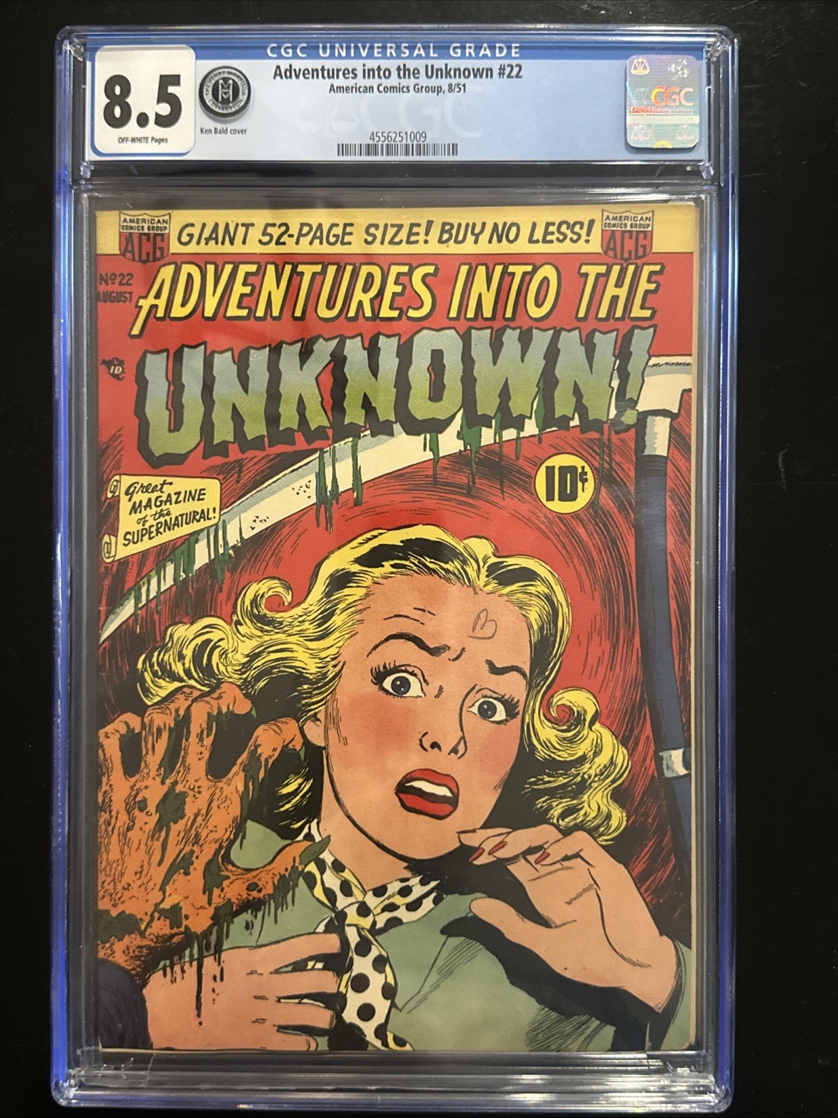 Adventures Into The Unknown 22 1951 CGC 8.5 OW Ken Bald PCH ACG Comics Adventures Into The Unknown 22 1951 CGC 8.5 OW Ken Bald PCH ACG Comics