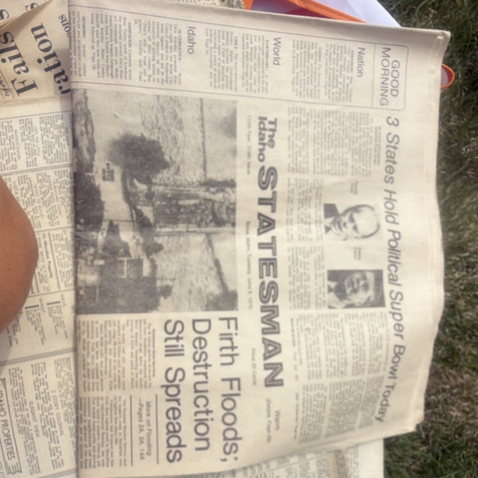 The Idaho Statesman Newspaper June 8 1976 Firth Floods Destruction Idaho Falls