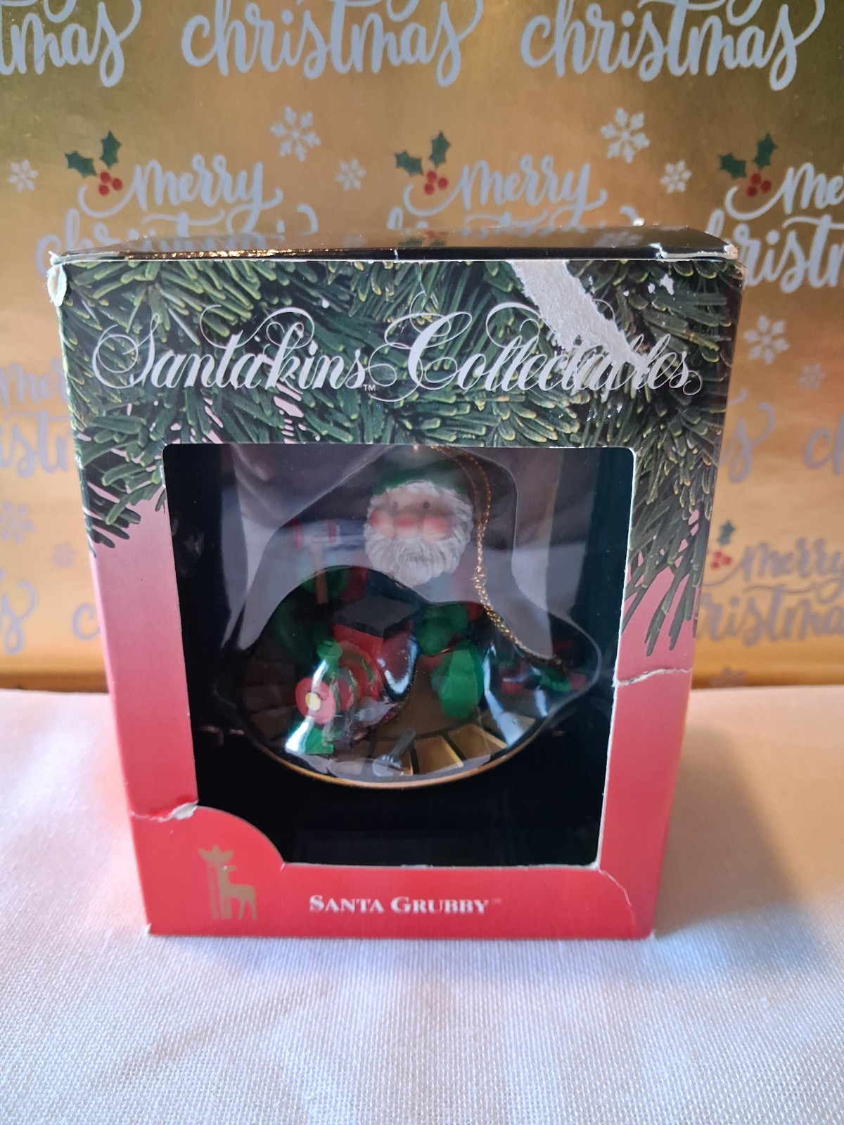 Santakins Collectibles Santa Grubby Ornament In Box 1991