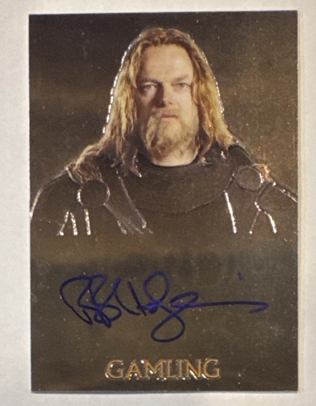 2004 Topps Chrome The Lord of Rings Trilogy Bruce Hopkins as Gamling Auto 2004 Topps Chrome The Lord of Rings Trilogy Bruce Hopkins as Gamling Auto
