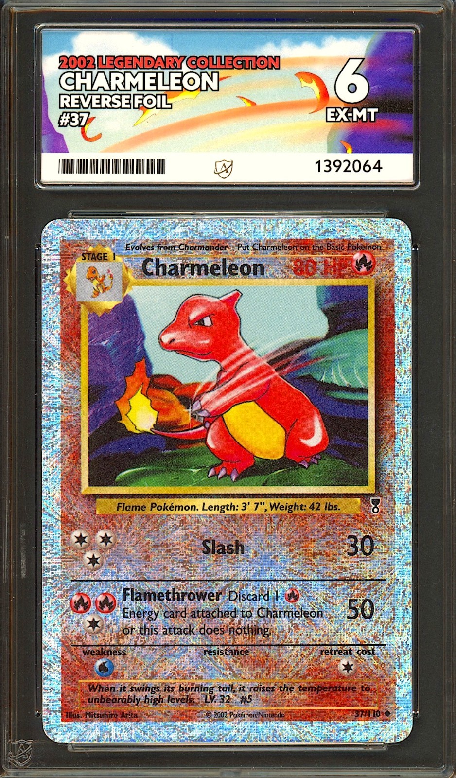 Reverse Holo Legendary Collection Charmeleon 37/110 WOTC POKEMON CARD PSA ACE 6