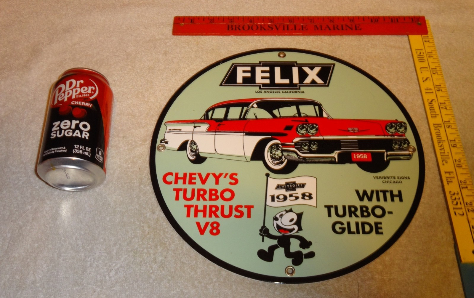 VINTAGE 1958 FELIX THE CAT CHEVROLET CHEVY 11 3/4 VINTAGE 1958 FELIX THE CAT CHEVROLET CHEVY 11 3/4